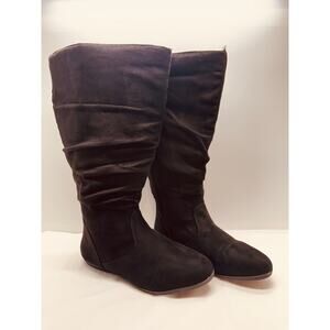 Dominique Nicole Wide Calf Women's Black Boots Size 9W *READ*